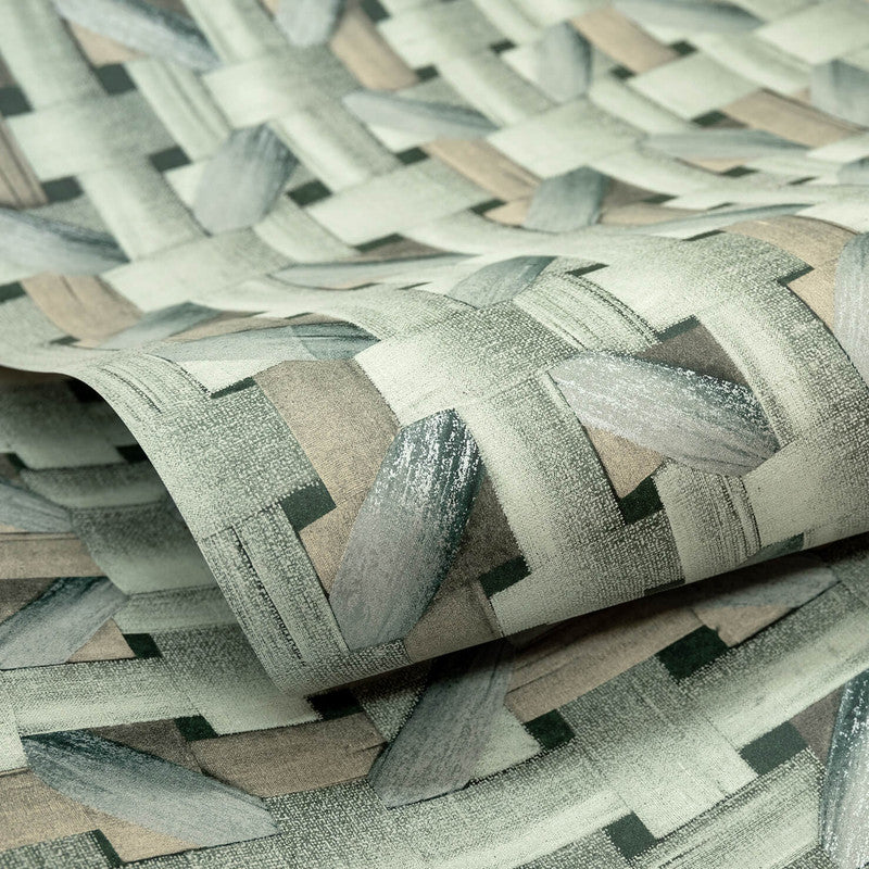 Seta Octagonal Honeycomb Wallpaper in Green Pepper