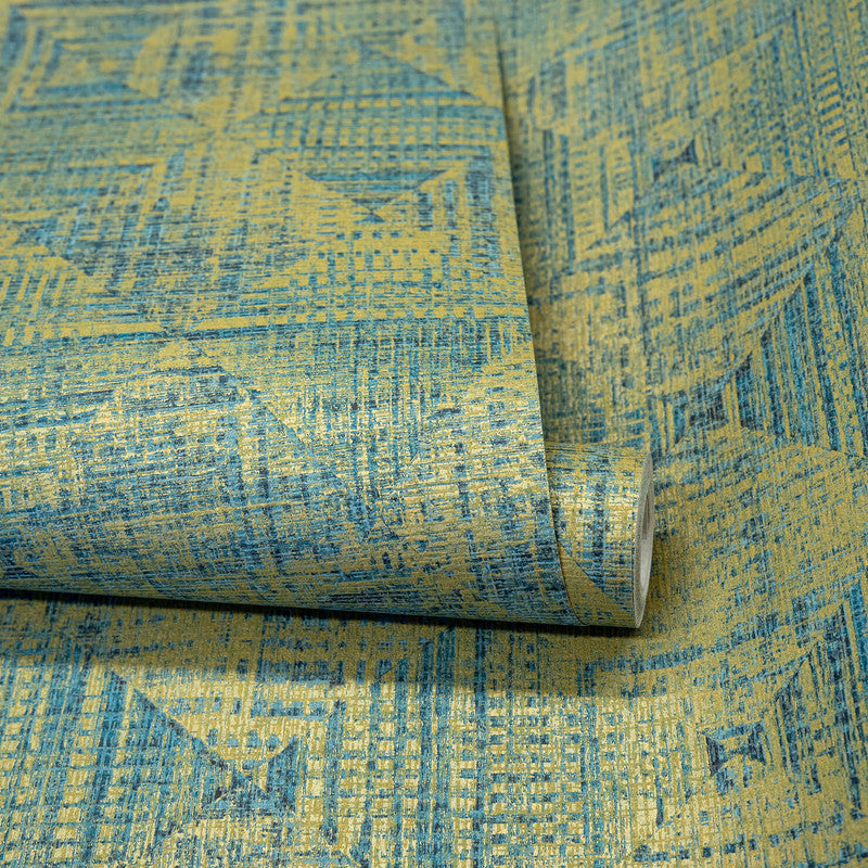 Raffia Wallpaper in Green Pepper