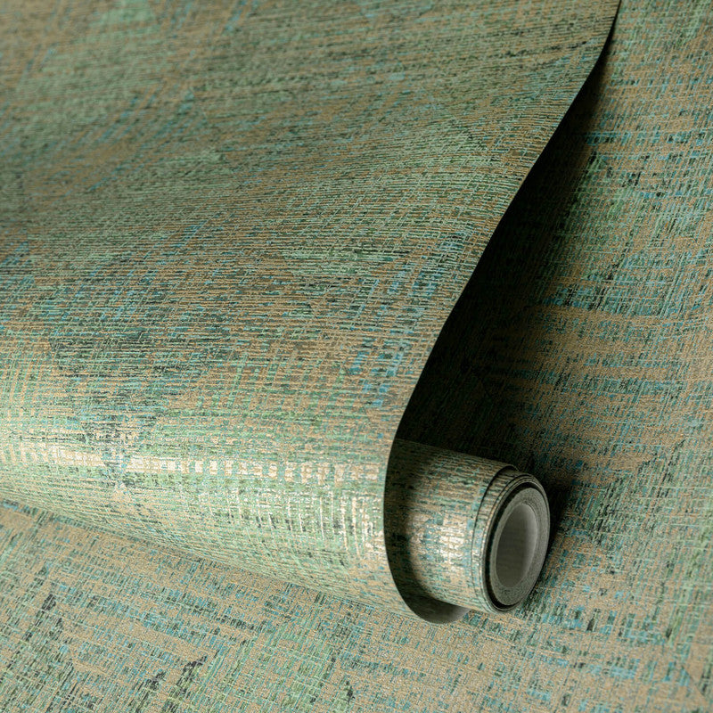 Raffia Wallpaper in Spirulina