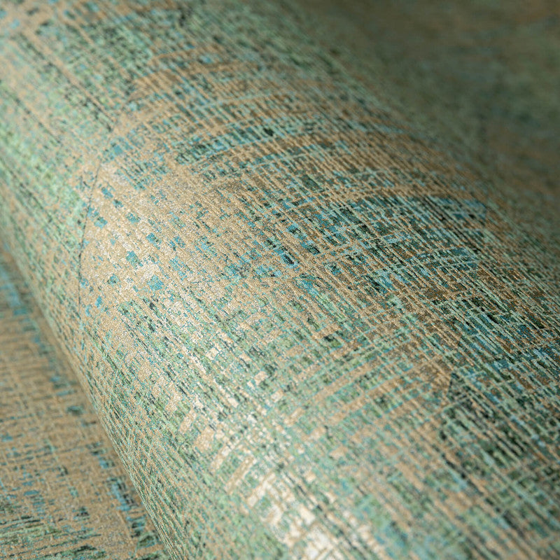 Raffia Wallpaper in Spirulina