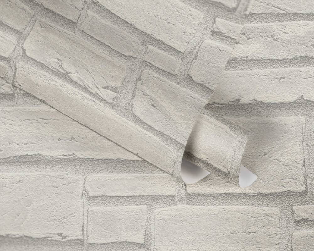 Cottage Brick Wallpaper in Grey