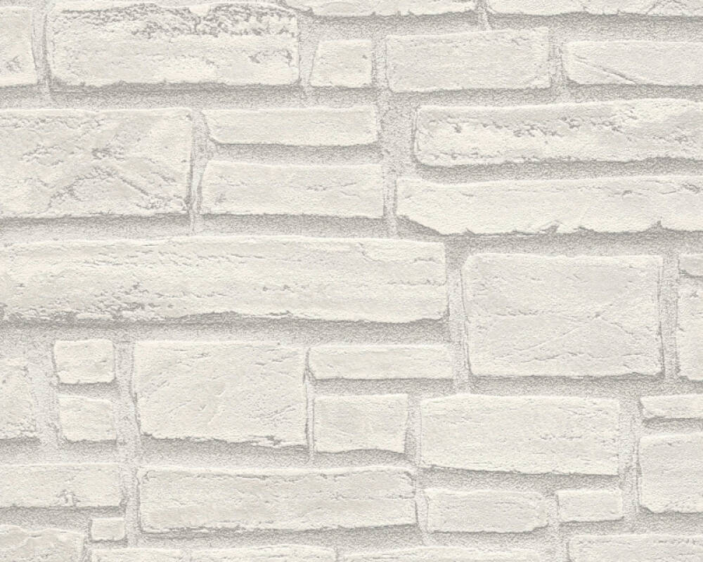 Cottage Brick Wallpaper in Grey