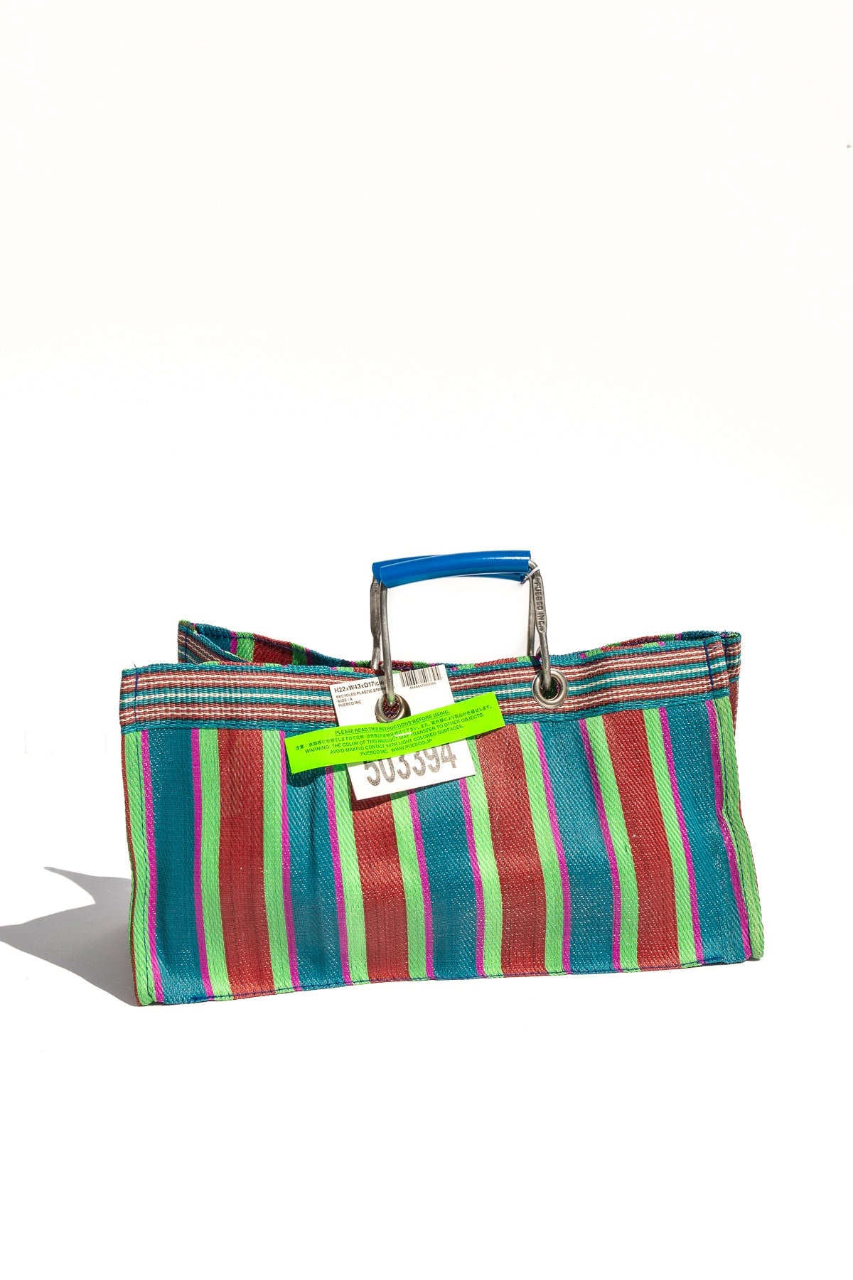 Recycled Plastic Stripe Bag Wide By Puebco 503394 2