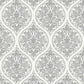 Emporium Ogee Cream/Silver from the Emporium Collection by Galerie Wallcoverings