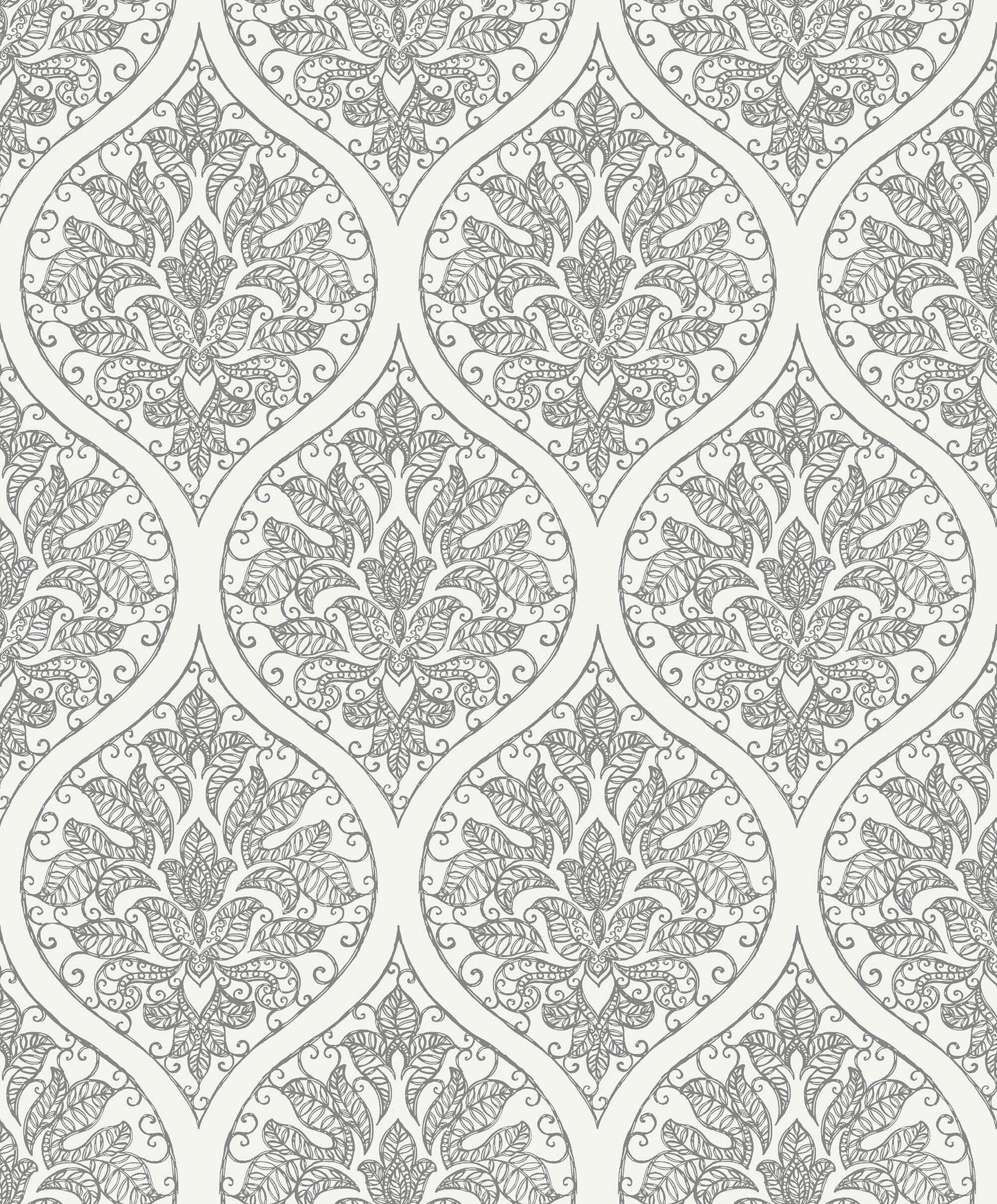 sample emporium ogee cream silver from the emporium collection by galerie wallcoverings 1