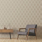 Emporium Ogee Cream/Gold from the Emporium Collection by Galerie Wallcoverings
