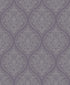 Emporium Ogee Purple/Silver from the Emporium Collection by Galerie Wallcoverings