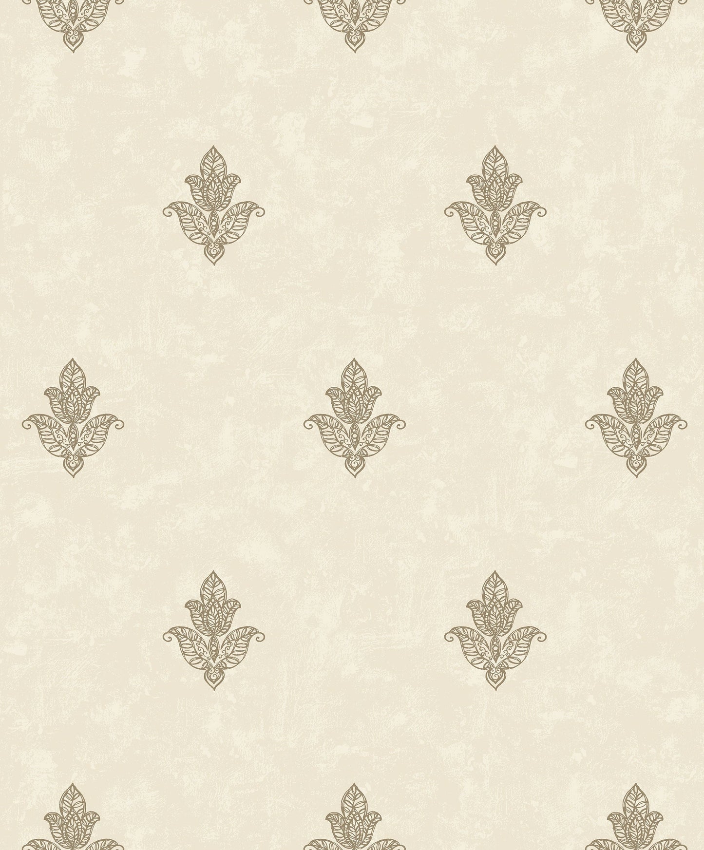 Mehndi Motif Cream/Gold from the Emporium Collection by Galerie Wallcoverings