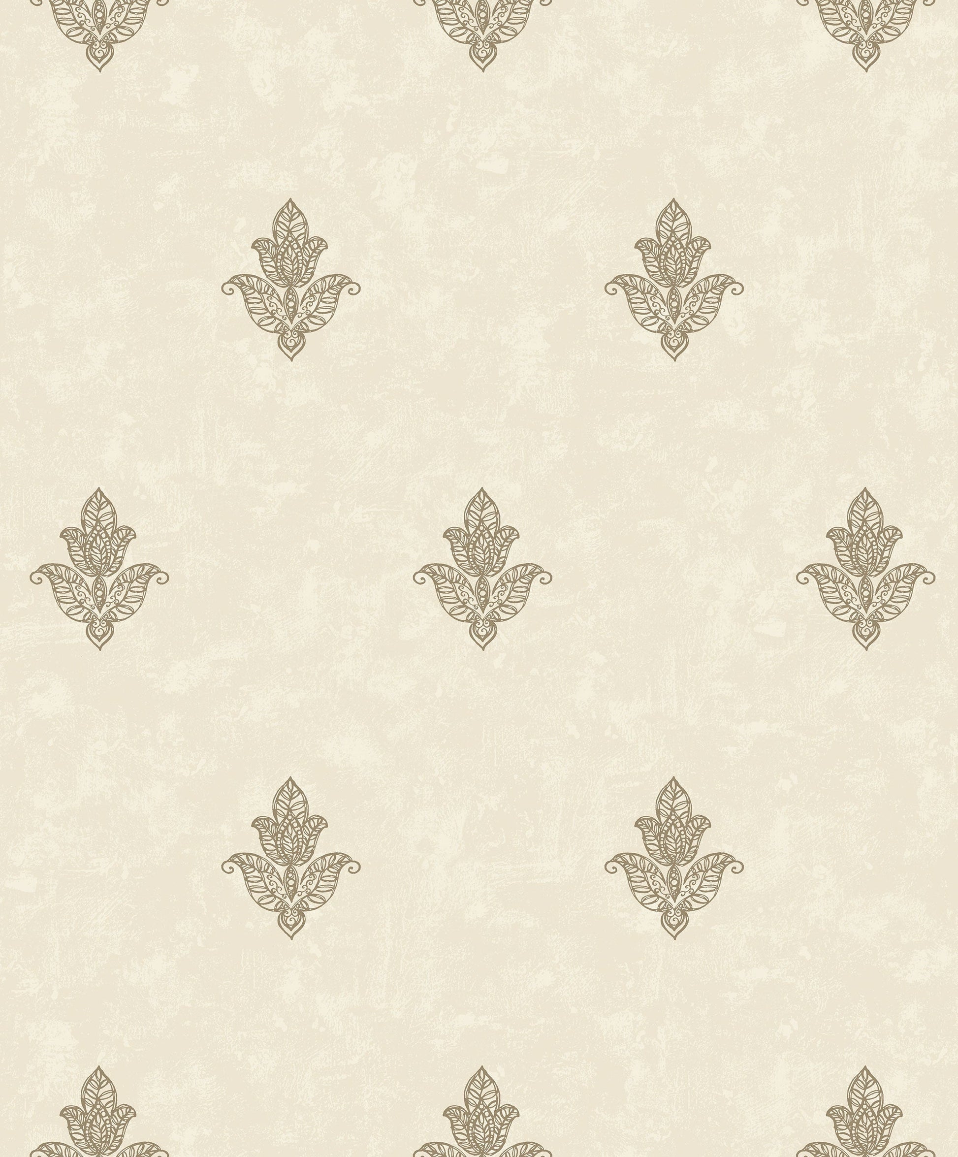 Mehndi Motif Cream/Gold from the Emporium Collection by Galerie Wallcoverings
