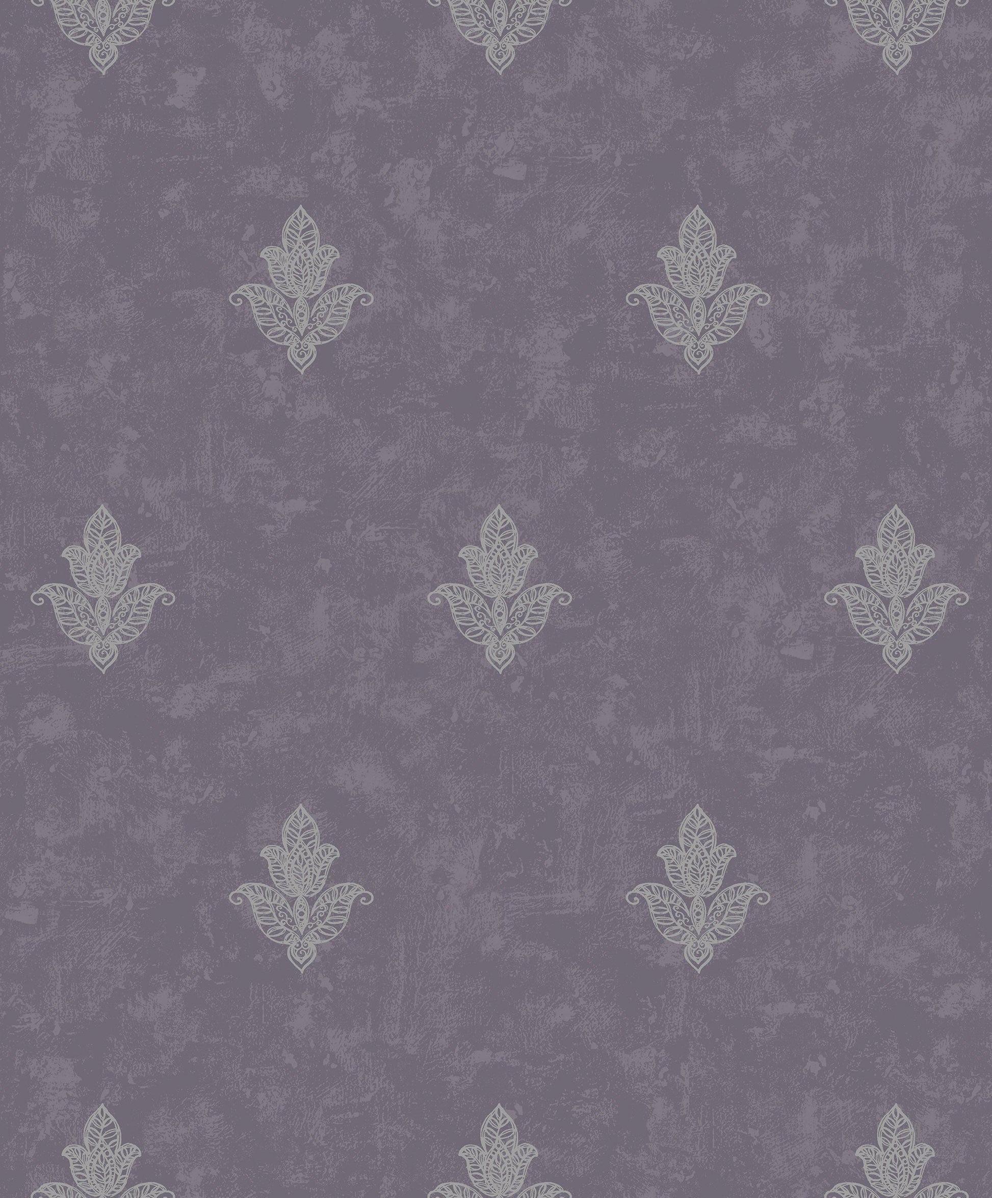 sample mehndi motif purple silver from the emporium collection by galerie wallcoverings 1