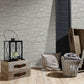 Flat Stone Wallpaper in Grey/White