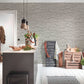 Flat Stone Wallpaper in Grey/White