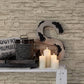 Flat Stone Wallpaper in Cream/Beige