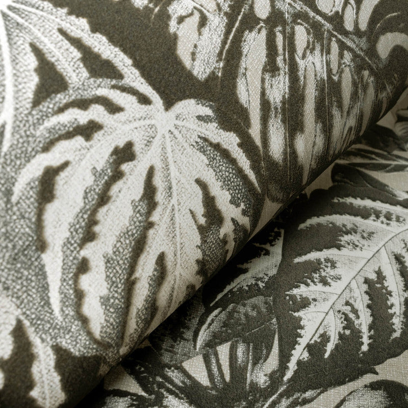 Elephant Leaf Wallpaper in Beige