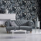 Elephant Leaf Wallpaper in Blue