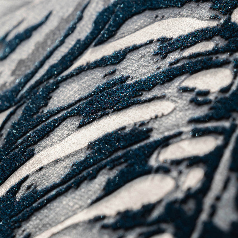 Elephant Leaf Wallpaper in Blue
