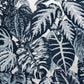 Elephant Leaf Wallpaper in Blue