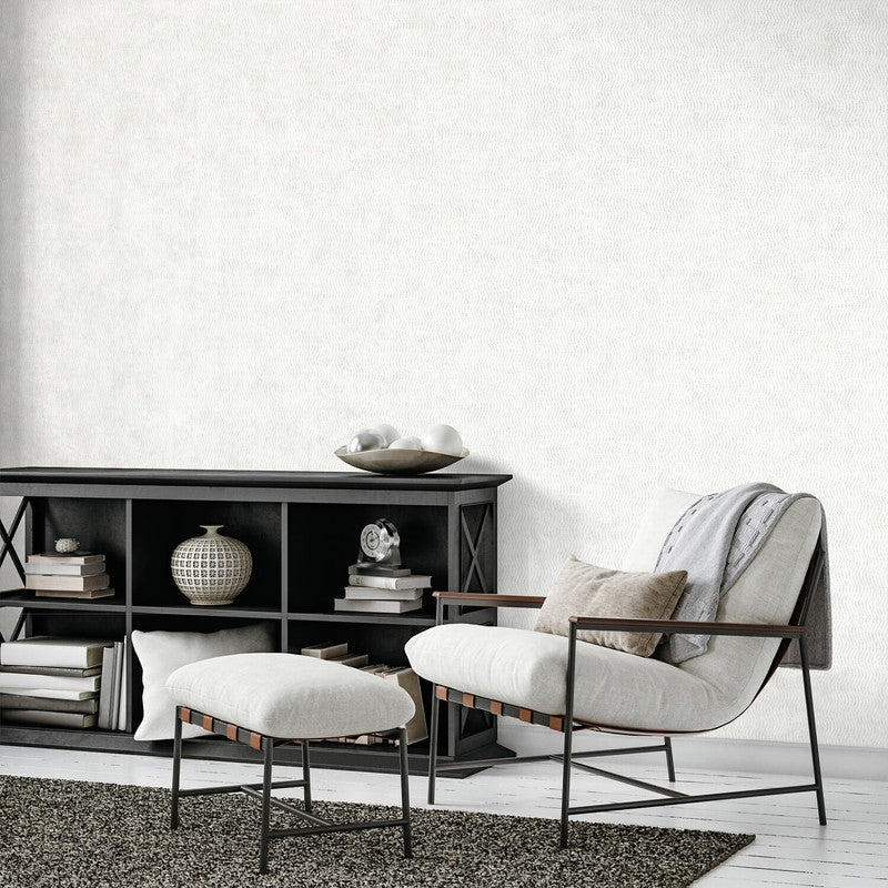 Cord Wallpaper in Old White