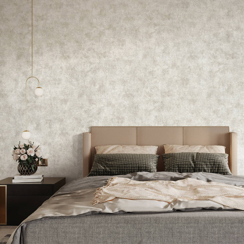 Cord Wallpaper in Warm Grey