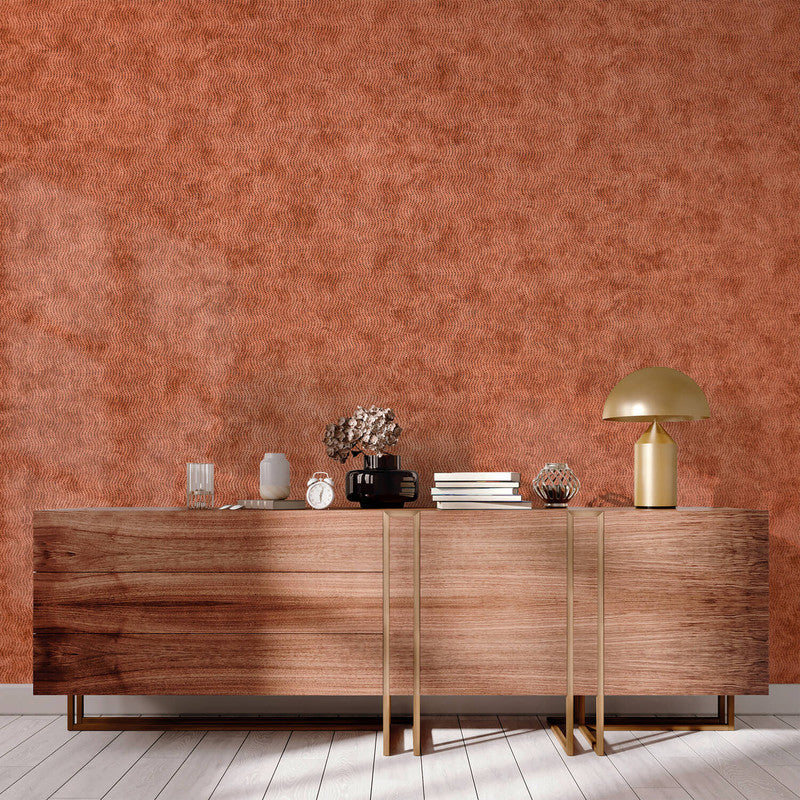 Cord Wallpaper in Old Red