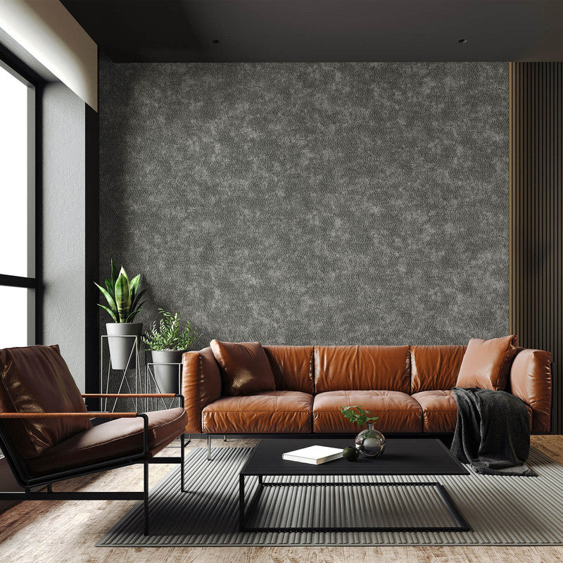 Cord Wallpaper in Anthracite