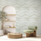 Vetro Dew Drops Wallpaper in Sage