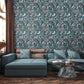 Felice Wild Garden Wallpaper in Saffron