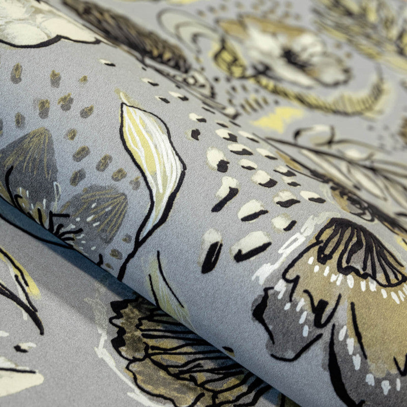 Felice Wild Garden Wallpaper in Mustard