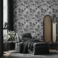 Felice Wild Garden Wallpaper in Black Cumin