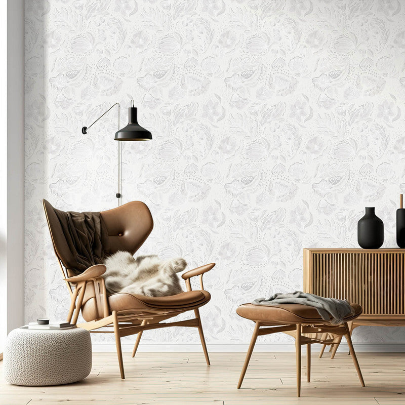 Felice Wild Garden Wallpaper in Sea Salt