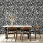 Lana Brussels Lace Wallpaper in Black Pepper