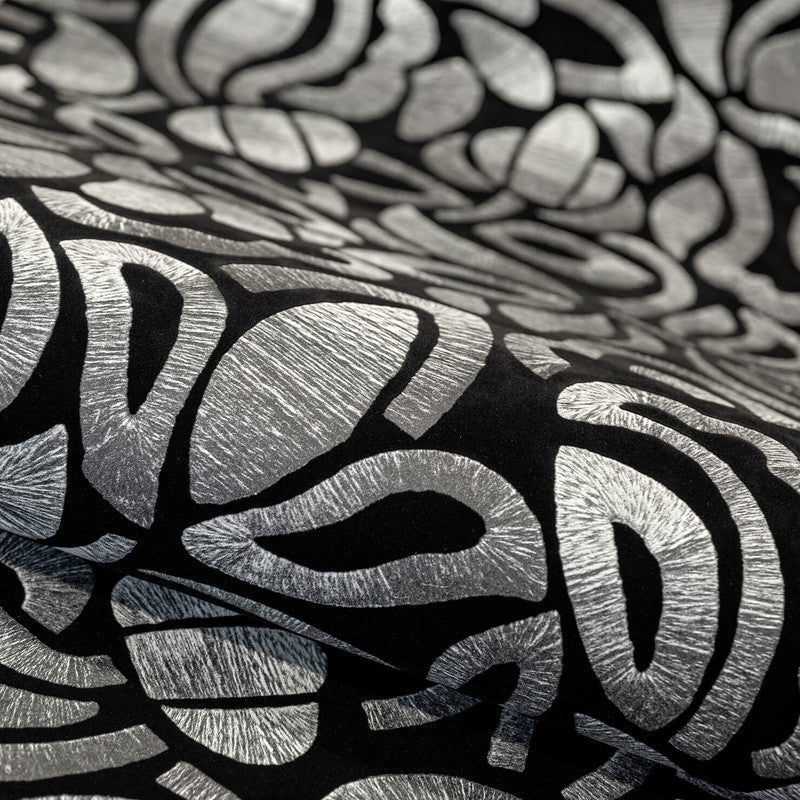 Lana Brussels Lace Wallpaper in Black Pepper