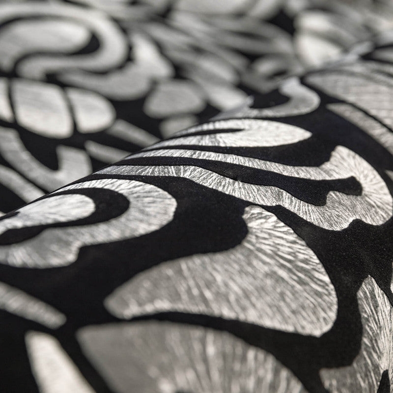 Lana Brussels Lace Wallpaper in Black Pepper