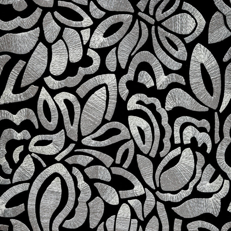 Lana Brussels Lace Wallpaper in Black Pepper