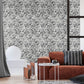 Lana Brussels Lace Wallpaper in Black Cumin