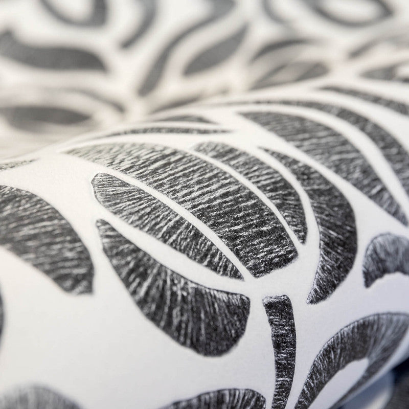 Lana Brussels Lace Wallpaper in Black Cumin