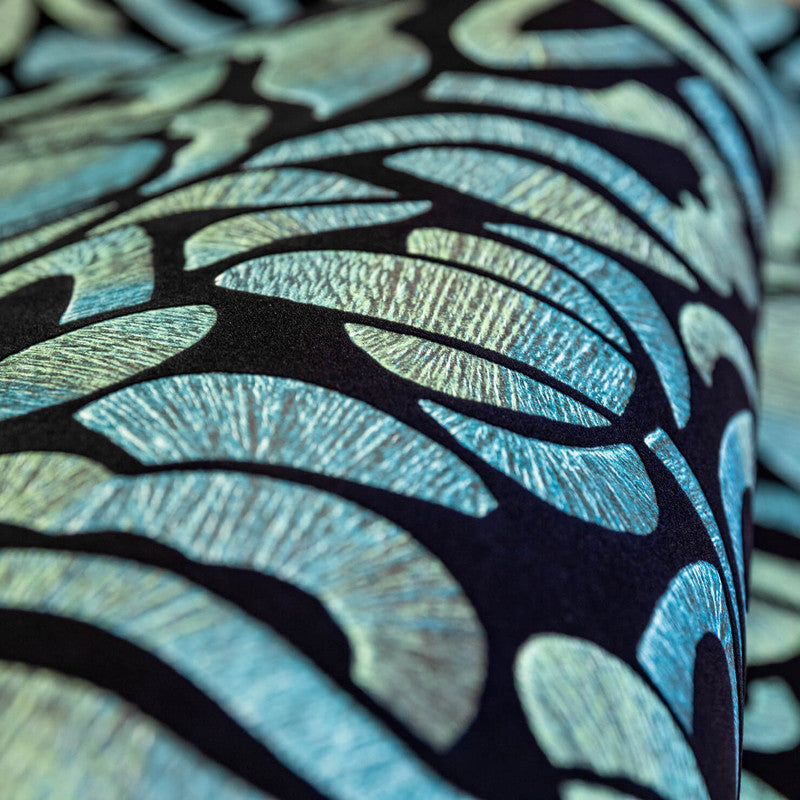 Lana Brussels Lace Wallpaper in Spirulina