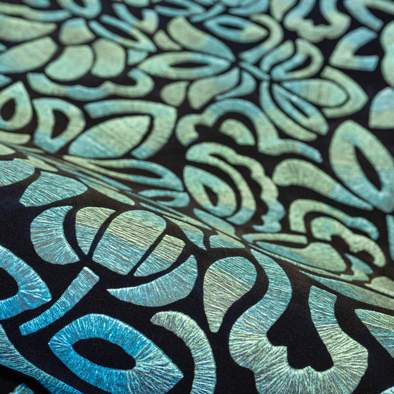 Lana Brussels Lace Wallpaper in Spirulina