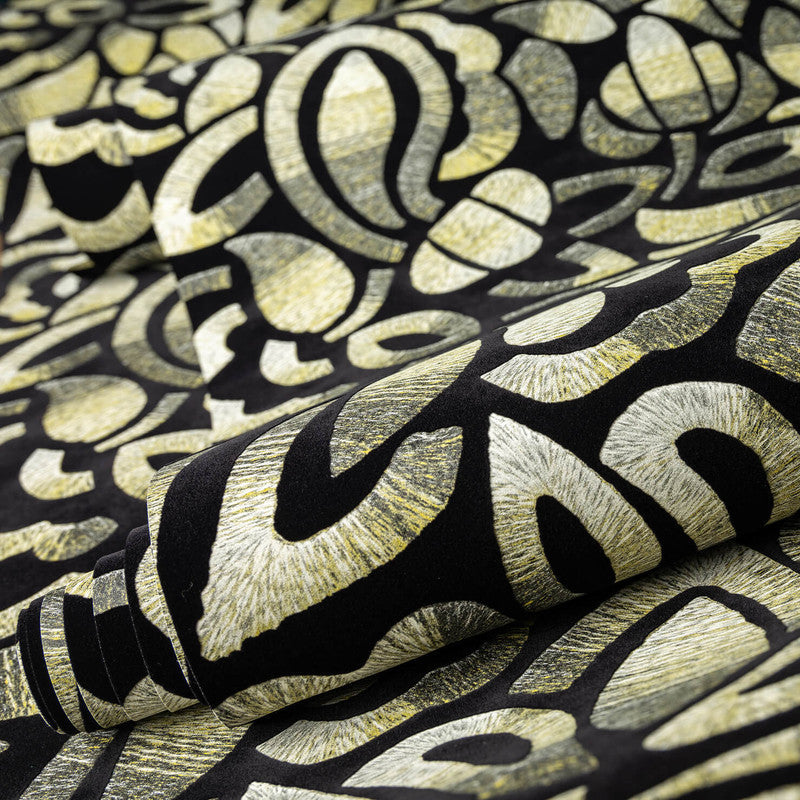 Lana Brussels Lace Wallpaper in Mustard