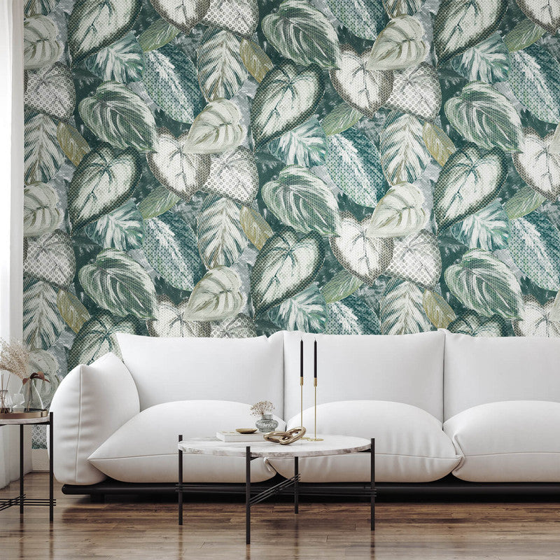 Vita Ficus Wallpaper in Green Pepper