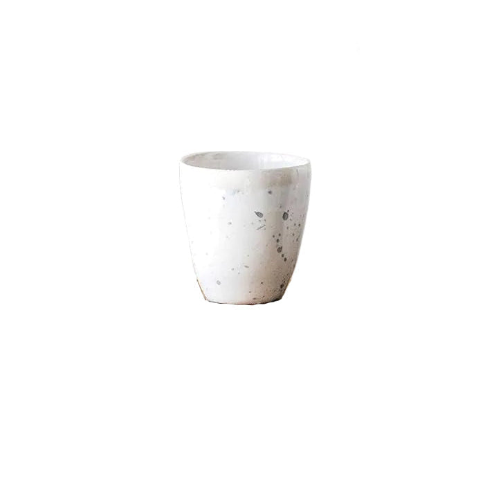 White with Blue Spots Porcelain Short Pitcher