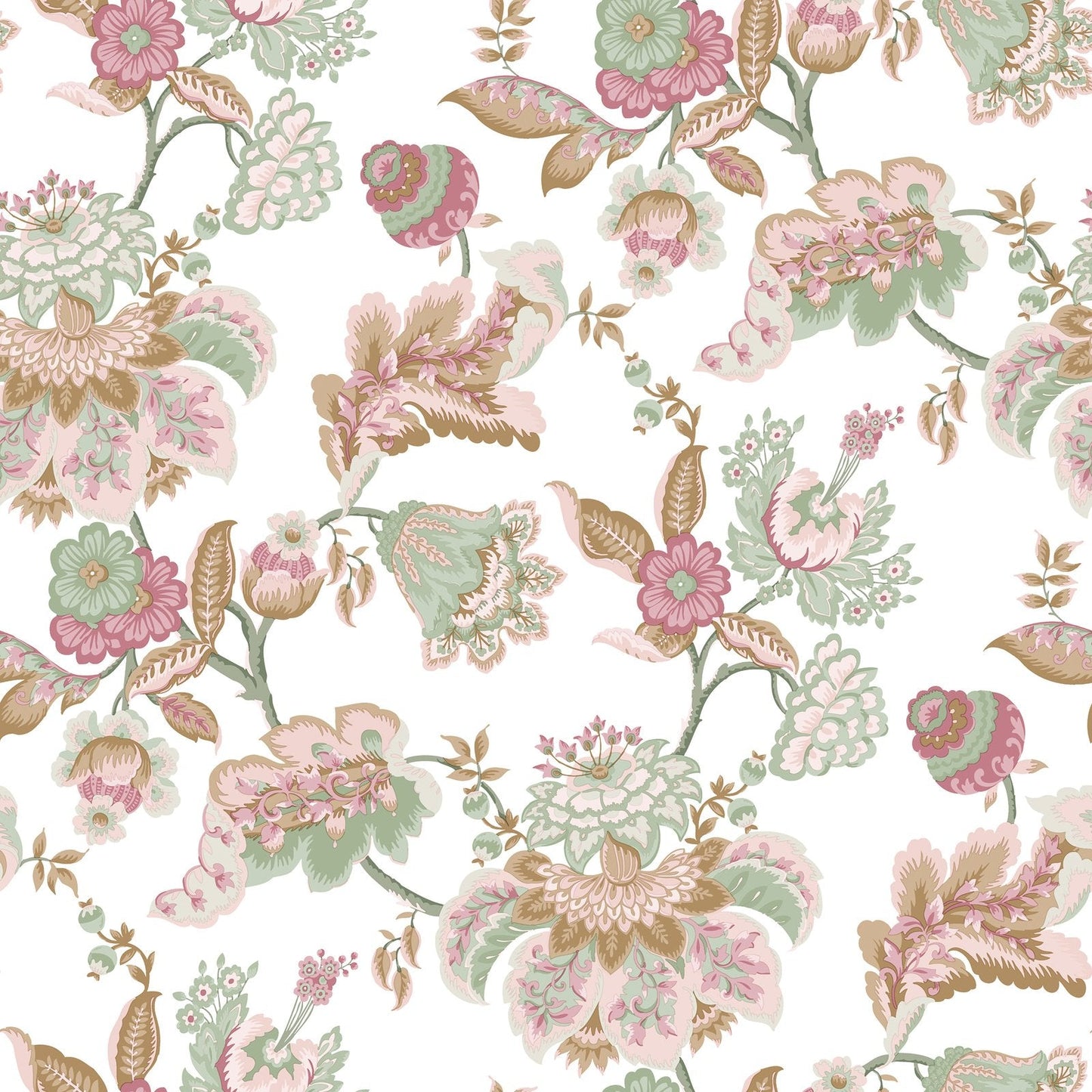 Blooming Garden Jacobin Garden In Pink Galerie Wallcoverings 8300 1