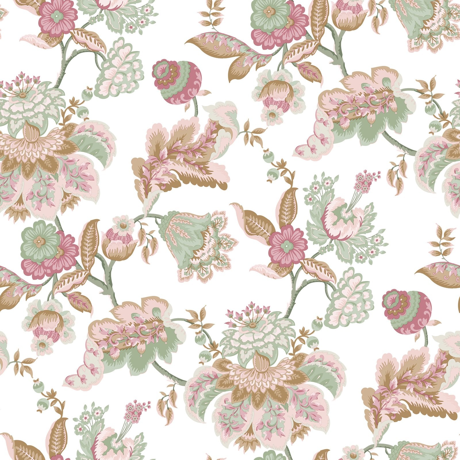 Blooming Garden Jacobin Garden In Pink Galerie Wallcoverings 8300 1
