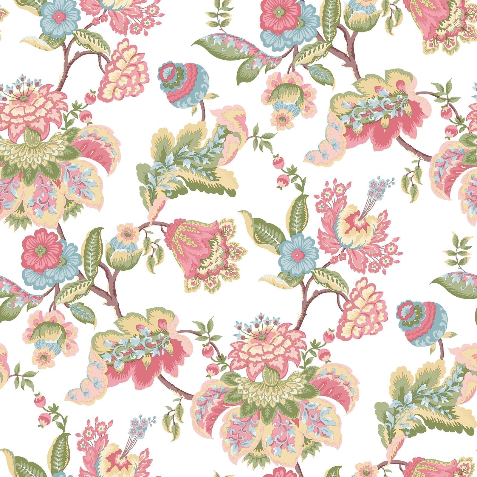 Blooming Garden Jacobin Garden In Pink Galerie Wallcoverings 8301 1