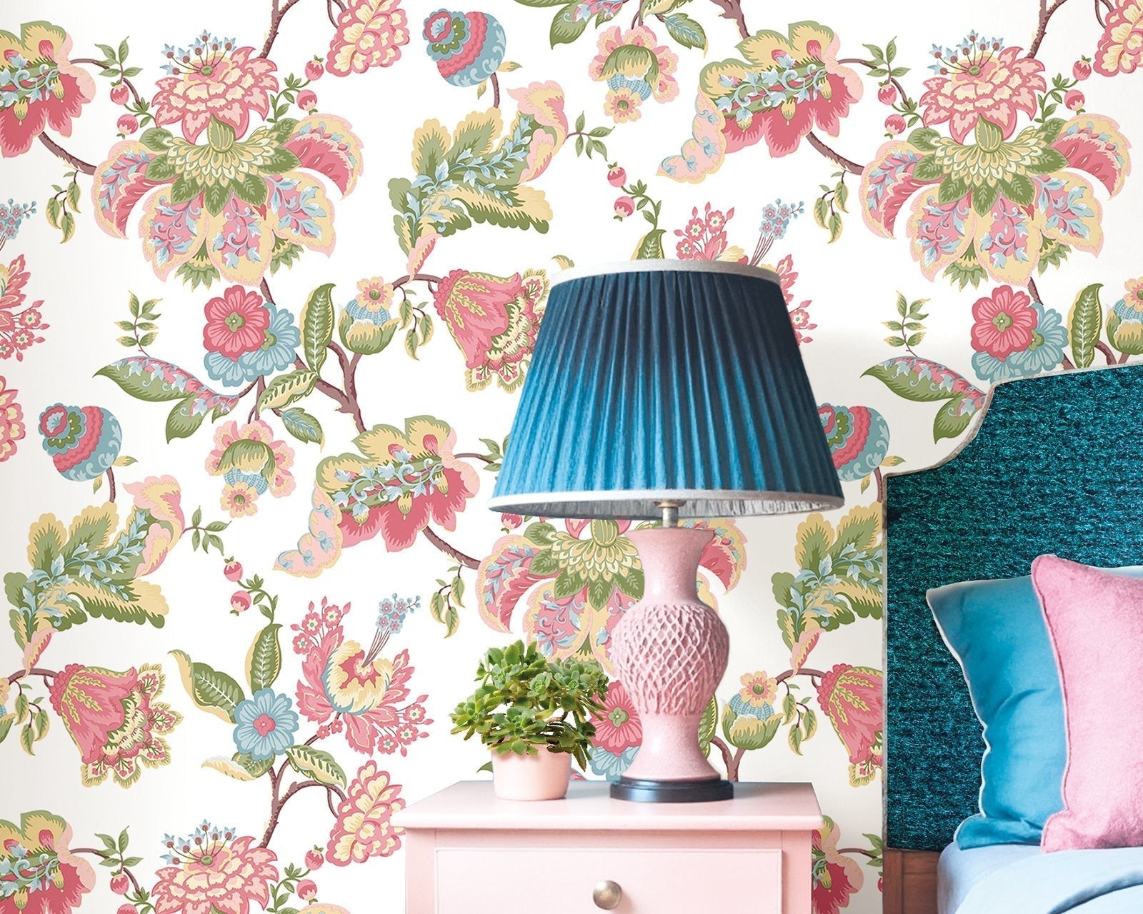 Blooming Garden Jacobin Garden In Pink Galerie Wallcoverings 8301 2