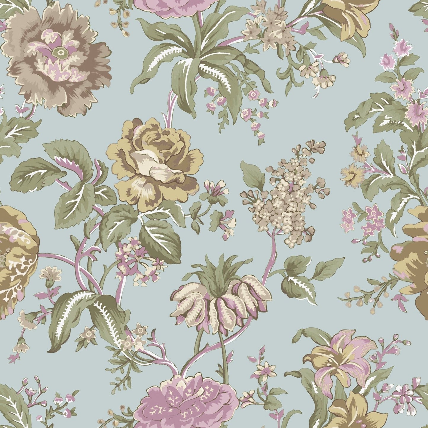 Blooming Garden Oriente Garden In Blue Galerie Wallcoverings 8307 1