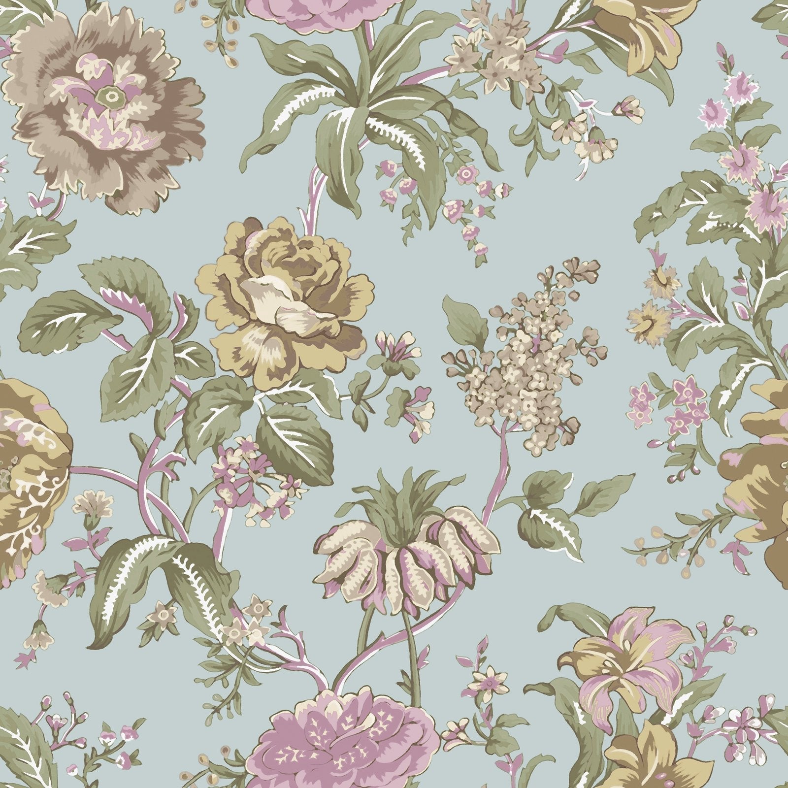 Blooming Garden Oriente Garden In Blue Galerie Wallcoverings 8307 1