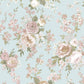 Blooming Garden Rose Victoria Garden In Blue Galerie Wallcoverings 8311 1