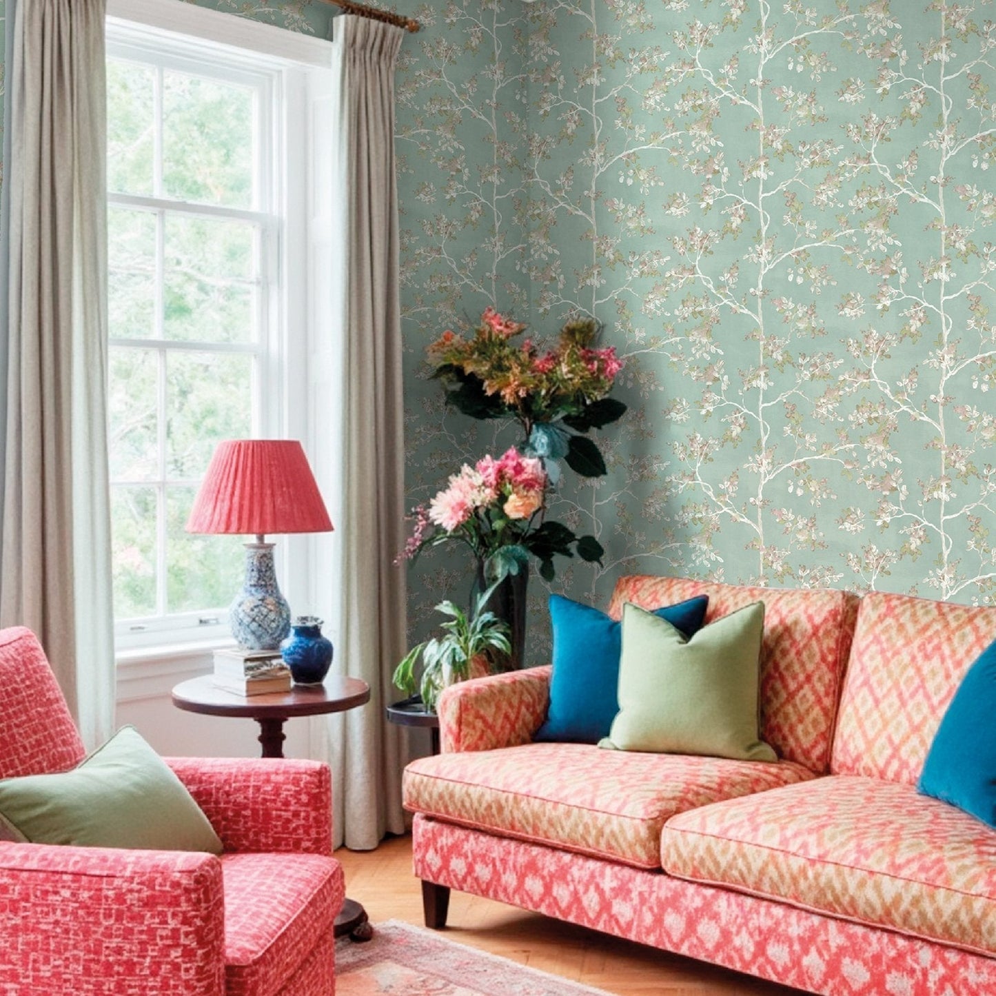 Blooming Garden Pesco Garden In Blue Galerie Wallcoverings 8321 2