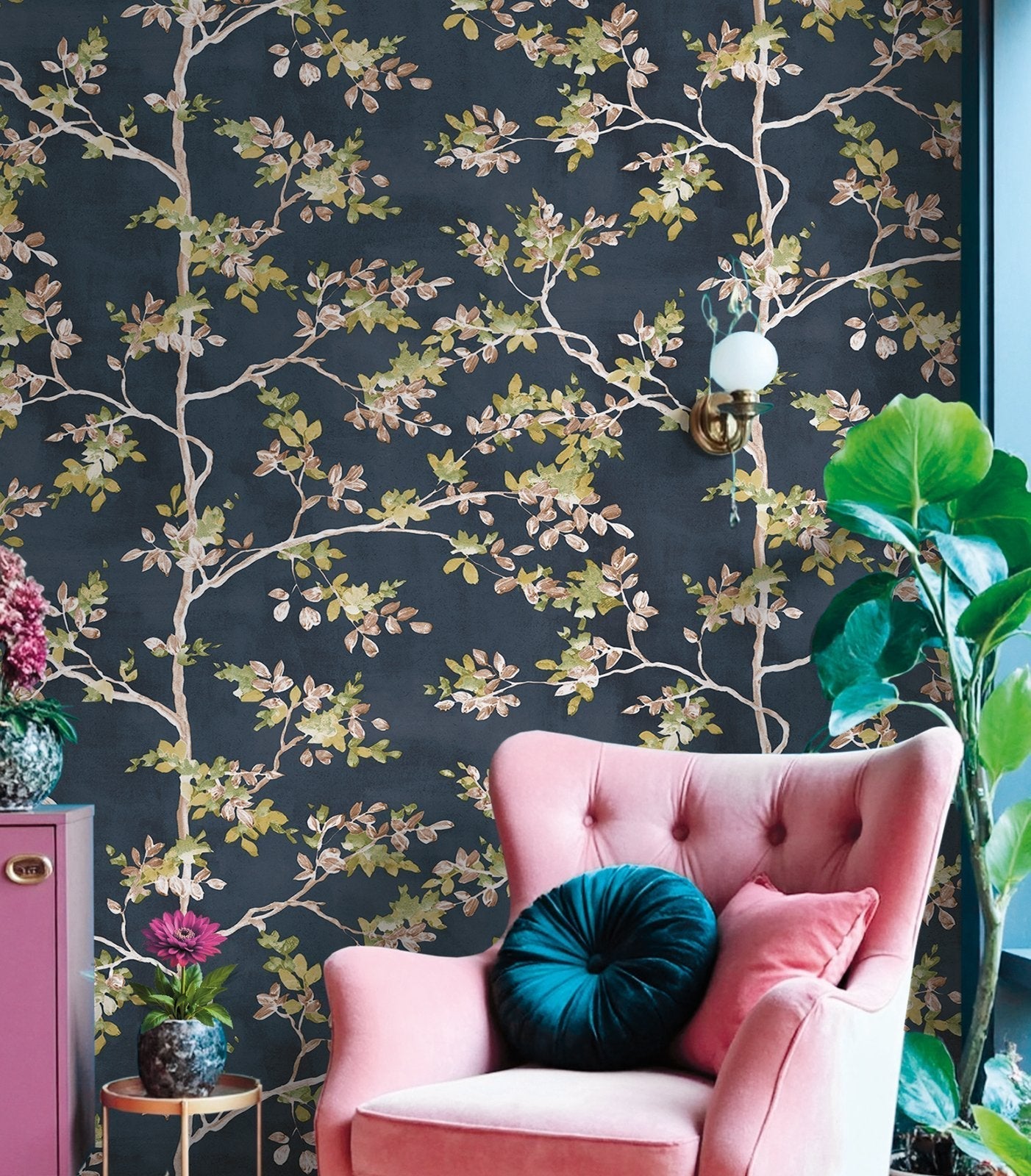 Blooming Garden Pesco Garden In Blue Galerie Wallcoverings 8322 2